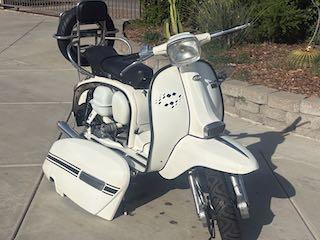 This is a pictorial representation of a 1978 lambretta gp200