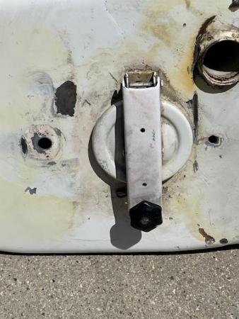 This is a visual of a vespa p200 fuel tank $130