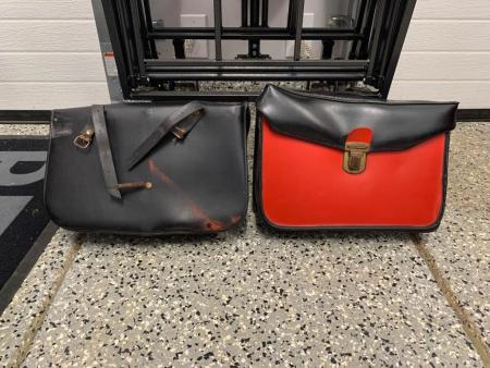 This is a still of a 1974 piaggio ciao saddle bags