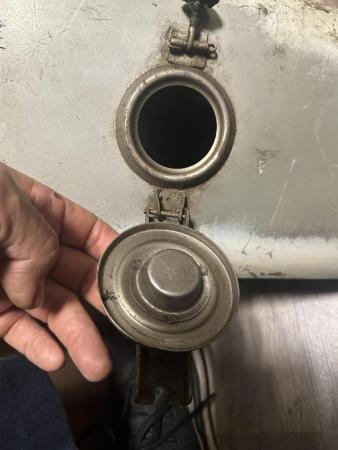 This is a still of a vespa gs150 gas tank