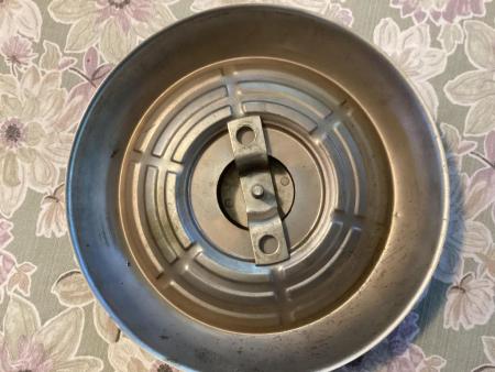 This is a snapshot of a vintage hub cap