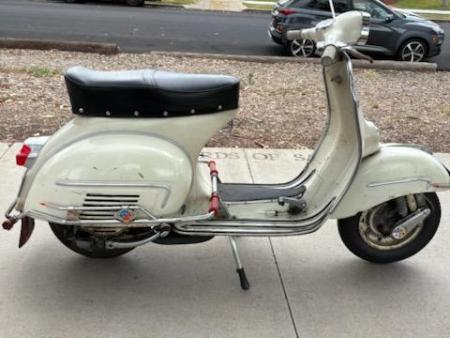 This is a pictorial representation of a 1963 vespa gl 150